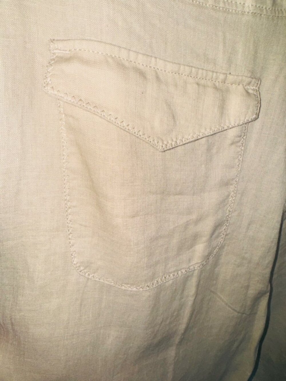 NWT John Mark Wide Leg Linen Crop Pants S Beige Linen Relaxed Fit Sustainable - Picture 10 of 11
